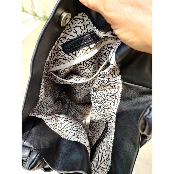 Max Studio Shoulder Bag Slouch Soft Black Hobo Style Purse, Handbag Approx 14X11 - Picture 7 of 10